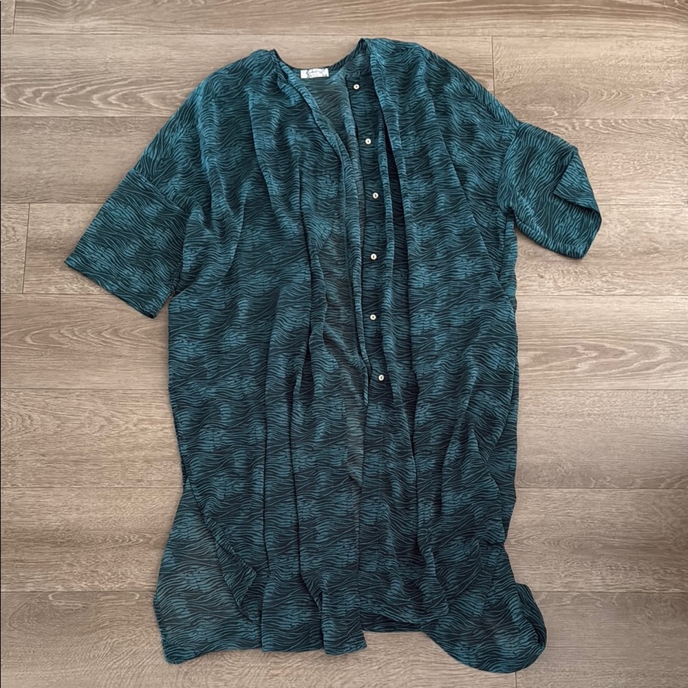 Intimately Free People Teal Zebra Print Wrap